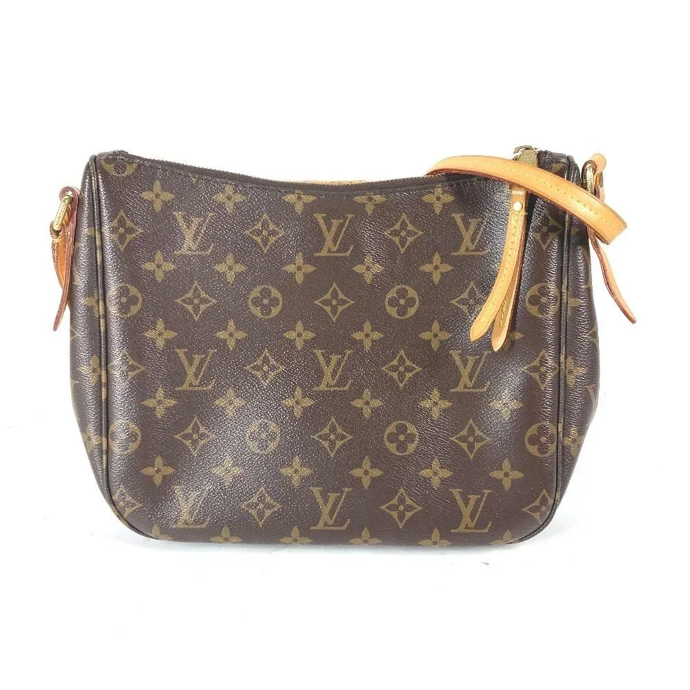 LOUIS VUITTON Brown Monogram Canvas Pochette Shoulder Bag